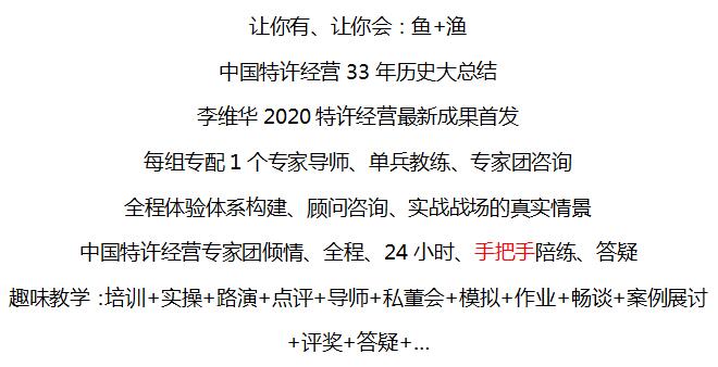 第202007季：特許連鎖裂變系統(tǒng)總裁班